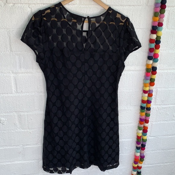 INC International Concepts Circle Keyhole Little Black Sheer Dress sz M - Picture 6 of 6